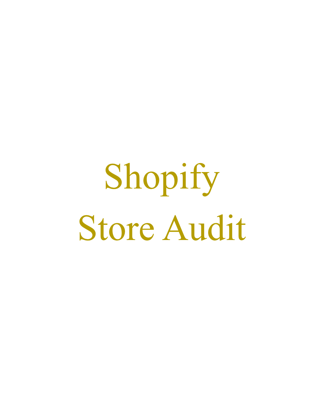 Shopify Store Audit