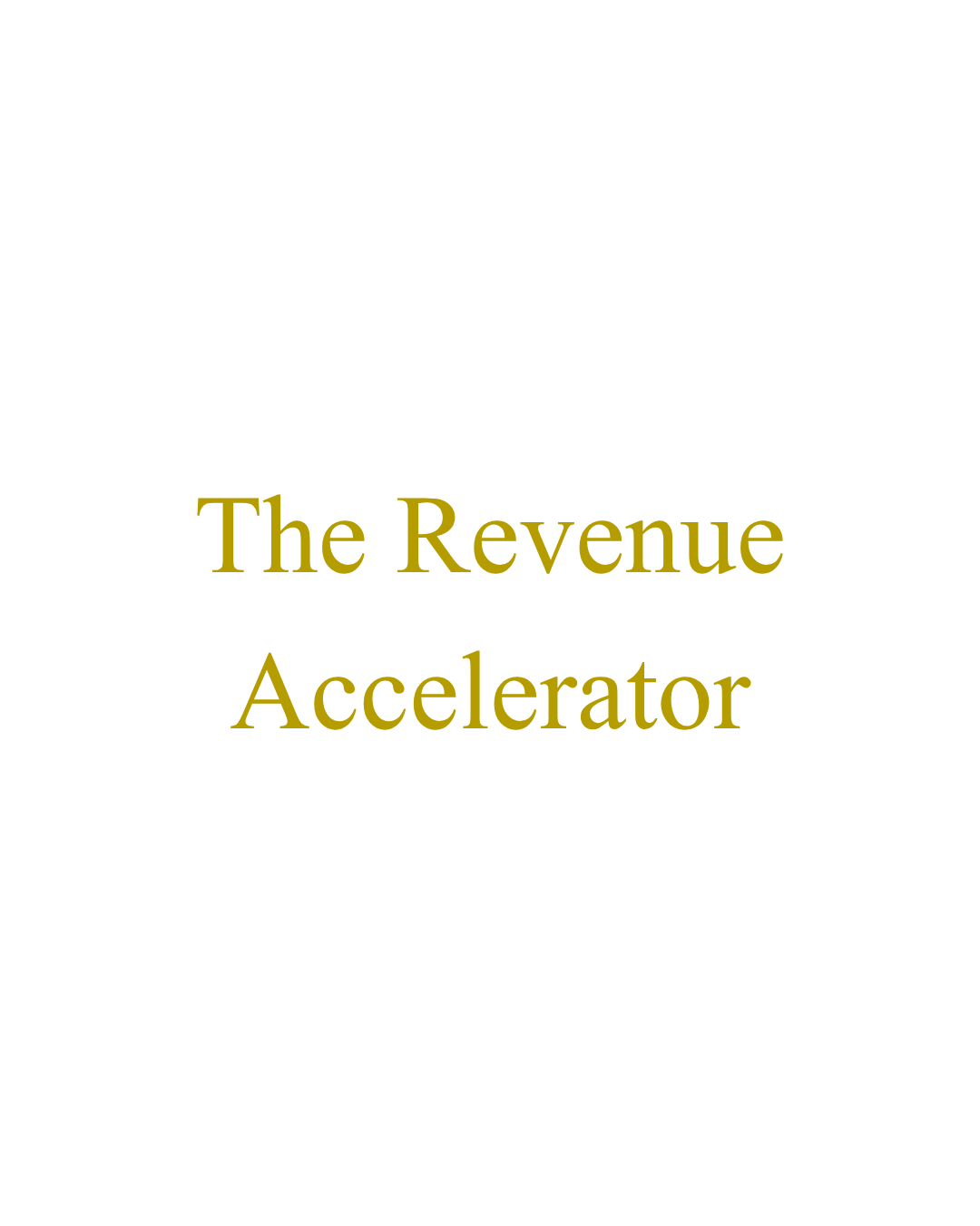 The Revenue Accelerator